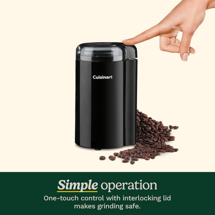 Cuisinart Coffee Grinder, Holds up to 70g of Beans, Stainless Steel Blades, Black (DCG-20BKNC)