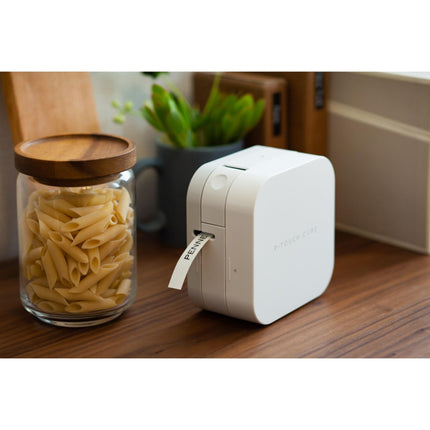 Brother P-Touch Cube Label Maker, Thermal, Inkless Printer for Home & Office, Portable Lightweight, Smartphone Bluetooth Wireless Compatible, Multiple Templates for iPhone & Android, PTP300BT, White