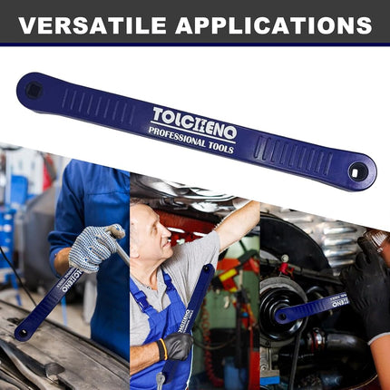 TOLCHENO Offset Extension Wrench Set, Pro Zero Offset Extension Wrench Extender Tool with 1/4", 3/8", 1/2" Square Drive Adapters - Universal Extension Wrenches for Tight Spaces (Blue)