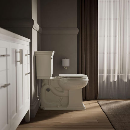 Kohler K-4775-96 Brevia Round Toilet Seat with Q2 Advantage, Biscuit