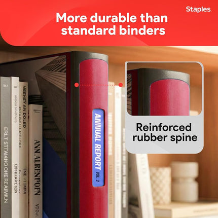 Staples 2 Inch Better View Binder with D-Rings (Red) by Staples
