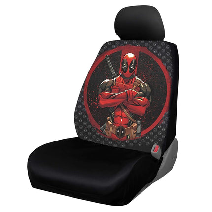Plasticolor 008669R01 Marvel Deadpool Repeater Low Back Universal Fit Car Truck SUV Seat Cover