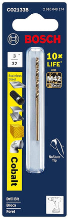 BOSCH CO2133B 3/32 in. x 2-1/4 in. Cobalt M42 Drill Bit