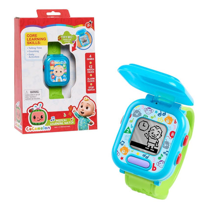 CoComelon JJ's Learning Smart Watch Toy for Kids with 3 Educational Based Games, Alarm Clock and Stopwatch Toy for Children Aged 3+ by Just Play