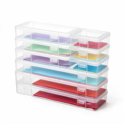 novelinks Stackable Plastic Clear Storage Box Cont