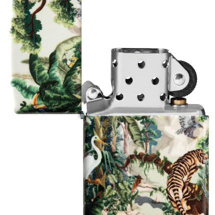 Zippo Jungle Storm Lighter, Colorful Printing, Refillable, Windproof Design, Gift Box, Made in USA, Color 540°