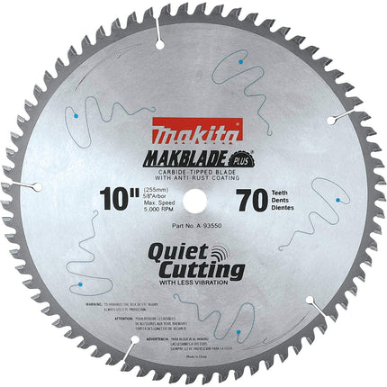 Makita A-93550 MakBlade 10-Inch 70 Tooth ATB Quiet