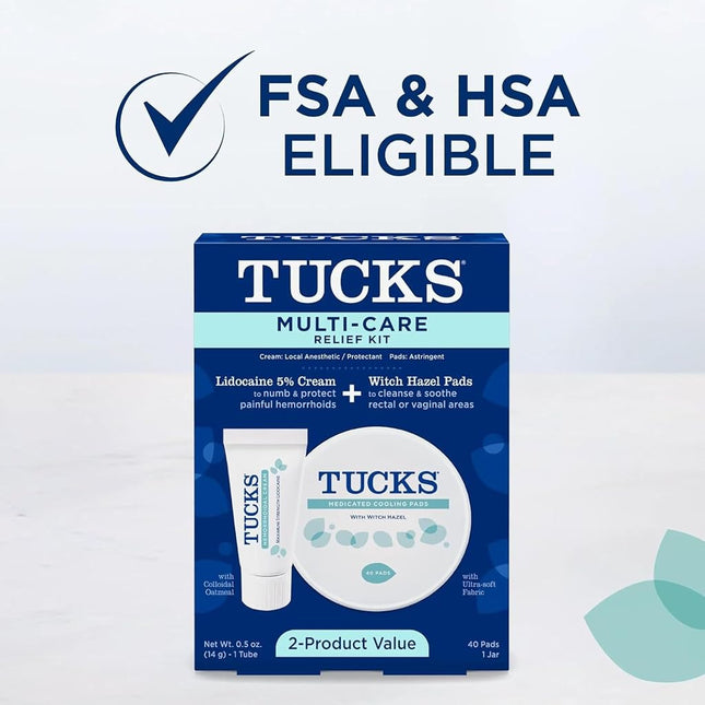 Tucks Blistex Multi-Care Relief Kit - Witch Hazel Pads, Cream & Witch Hazel, 40 Count (Pack of 1)