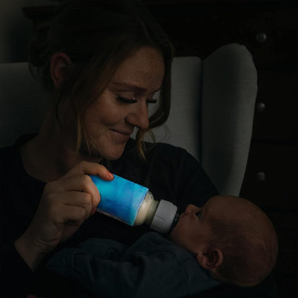 Dr. Brown's Narrow 100% Silicone Baby Bottle Sleeve, Glow-in-the-Dark, 4oz