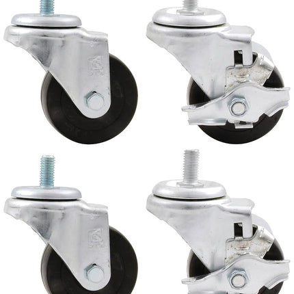 Allstar Performance ALL10165 3" Heavy Duty Cradle Locking Wheel Kit, (Pack of 4)