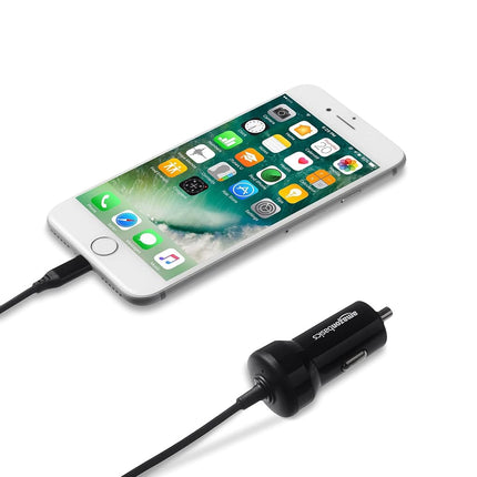 Amazon Basics 12W One-Port USB-A Wall Charger (2.4A) for Phones (iPhone 15/14/13/12/11/X, Samsung, and more), non-PPS, Black