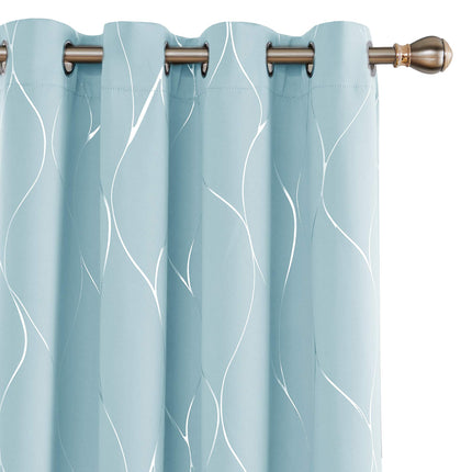 Deconovo Wave Printed Thermal Insulated Blackout C