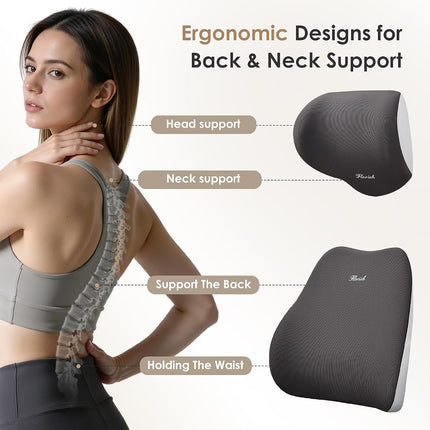 FLORICH Seat Cushion and Lumbar Support Pillow