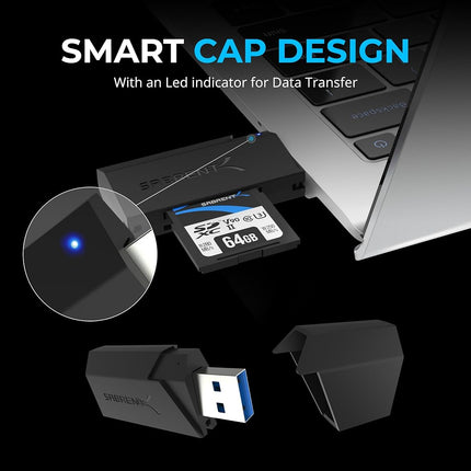 SABRENT SD, Micro SD Card Reader, USB SD Card Adapter, USB 3.2 Gen 1 to SD Memory Card Reader OTG, Support MacBook, PC, laptops, etc. (CR-UMSS)