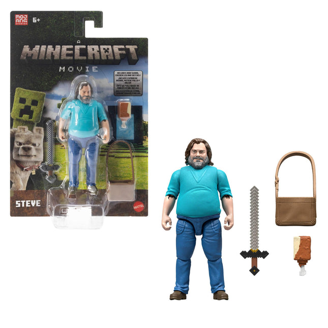 Mattel Minecraft Action Figure & Accessories Set, 