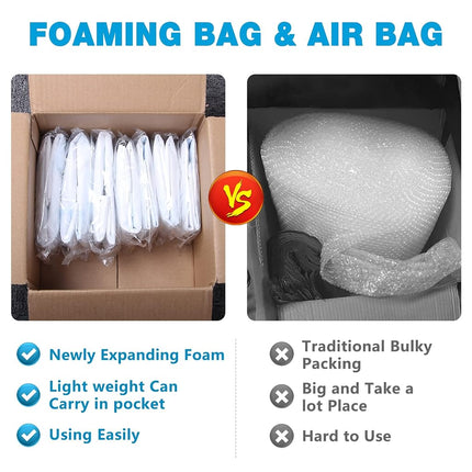18” x 24” 8 PCS TONESPAC Instant Pack Quick Expanding Foam X-600 Packaging Bag for Packaging and Shipping