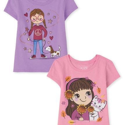 The Children's Place Girls Short Sleeve Graphic T 