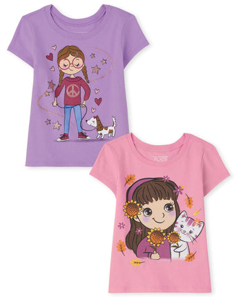 The Children's Place Girls Short Sleeve Graphic T 