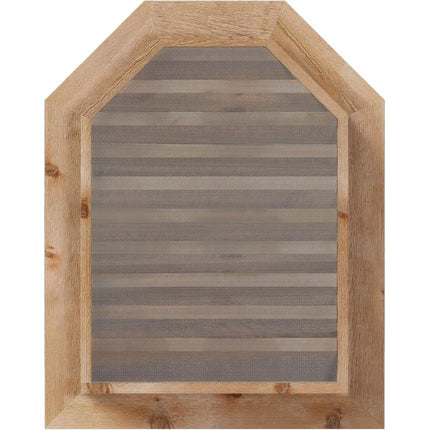Ekena Millwork GVWOT12X2201SFUWR Smooth Western Red Cedar Vent, 12"W x 22"H (17"W x 27"H Frame Size), Unfinished