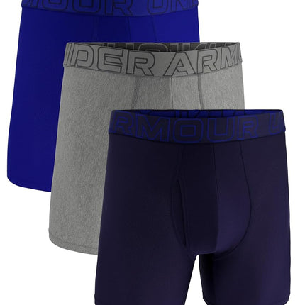 Under Armour Men's Tech Mesh 6-inch Boxerjock 2-Pack, Midnight Navy-Core 3 Pack, X-Small