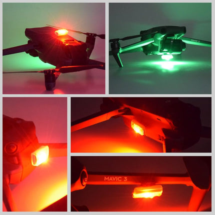 HeiyRC 2PCS Drone Strobe Night Light, FAA Flight Anti Collision Rechargeable LED Lighting Lamp for DJI Air 3S, Mavic 3, Mini 4 Pro, Air 2S, Mini 2, Avata 2 Neo