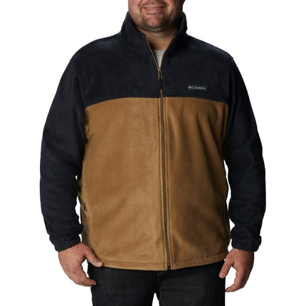 Columbia Men's Steens Mountain Full Zip 2.0 Fleece Jacket, Black/Delta, 3X