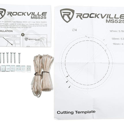 Rockville Rmsts69w Pair 1000W Waterproof Marine Boat Speakers 2-Way, White, 6 x 9"