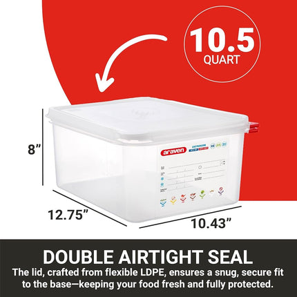 araven, 03034, Contenant alimentaire hermétique, 10,5 litres, sans BPA
