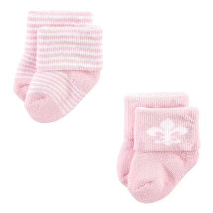 Hudson Baby Calcetines de Felpa y Algodón Rico para Recién Nacidos, Reales, 0-6 Meses