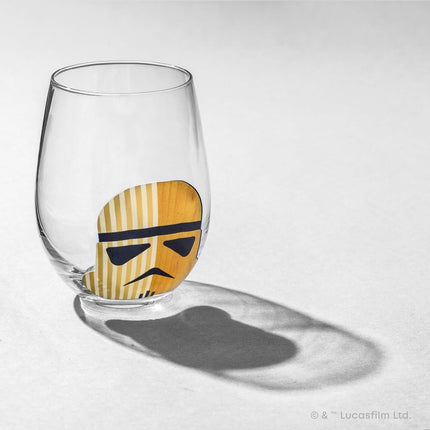 JoyJolt Star Wars™ Helmet Hues Tumblers Stemless Glasses. Set of 4 Large 19oz Stemless Glass Drinking Glasses, Star Wars Kitchen Glasses. Star Wars Gifts and, Star Wars Collectibles for Adults