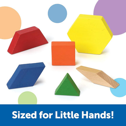 Learning Resources 1cm Wooden Pattern Blocks (Set of 250)