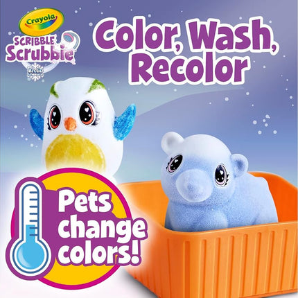Crayola Scribble Scrubbie Pets Arctic Snow Explorer, Color & Wash Creative Toy, Gift for Kids, Age 3, 4, 5, 6