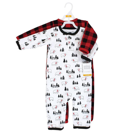 Combinaison matelassée de qualité supérieure pour bébés unisexe Hudson Baby, Ours à carreaux de buffle, 3-6 mois