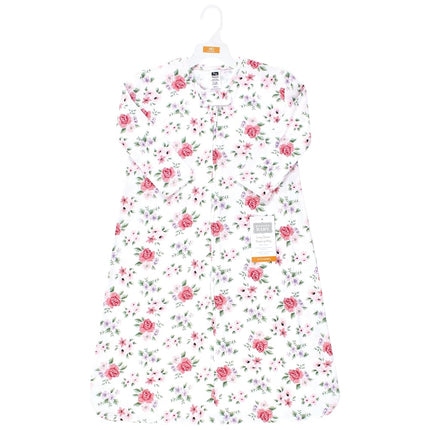 Hudson Baby Saco de Dormir, Manta, Saco, de Algodón, de Manga Larga, Unisex, Estampado Floral Vintage, de 6 a 12 Meses