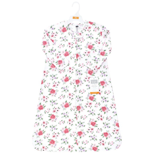 Saco de dormir de algodón de manga larga para bebé unisex Hudson Baby, manta, floral vintage, 18-24 meses