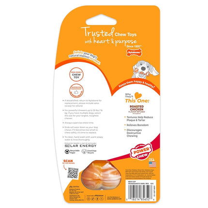 Nylabone Limited Edition 70th Birthday Original Bone Power Chew Toy for Dogs, Durable & Tough Dog Toys for Aggressive Chewers, Roasted Chicken Flavor, Medium - Up to 35 lbs (1 Count)