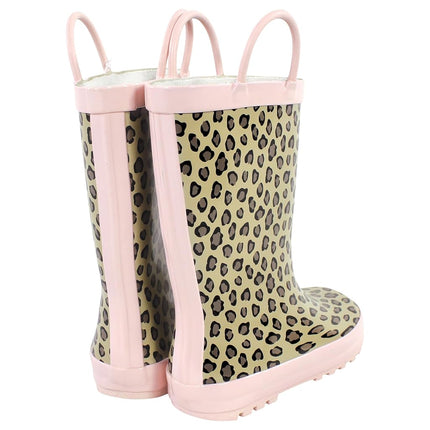 Bottes de pluie Hudson Baby unisexe pour enfant, rose léopard, 4 US bébé