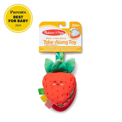Melissa & Doug Multi-Sensory Peek-a-Boo Berry Take-Along Clip-On Infant Travel Toy Buggy Toy for Baby Newborn to 12m+
