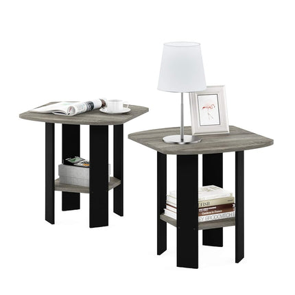 Furinno SIMPLE DESIGN Side Table Set of 2, 2-Tier 