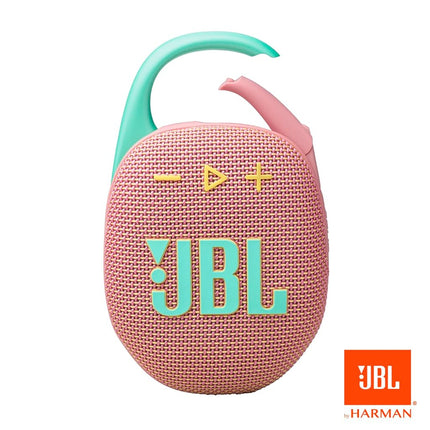 JBL Clip 5 - Ultra-Portable, Waterproof & Dustproof Bluetooth Speaker, Big Pro Sound with punchy bass, Integrated carabiner, Up to 12 Hours of Play, Made in part with recycled materials (Pink)