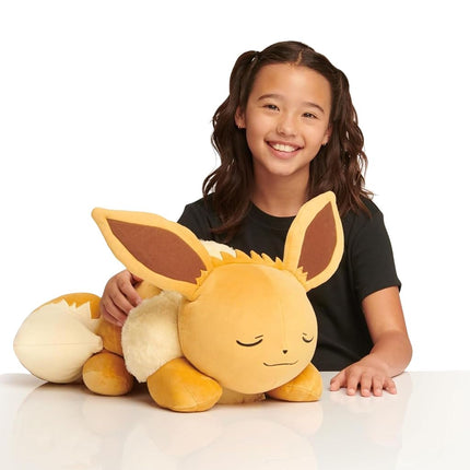 Pokémon Eevee Sleeping Plush - 18 Inch Premium Plu