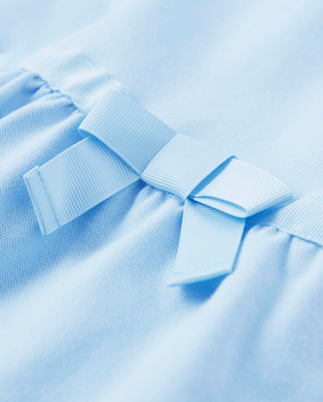Gymboree Girls and Toddler Short Sleeve Knit Polo Dress, Sky Blue, 4T