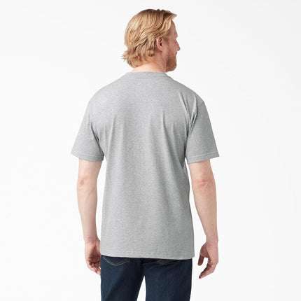 Dickies Men's Heavyweight Crew Neck Short Sleeve Tee T-Shirt, Heather Gray, S