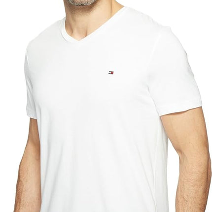 Tommy Hilfiger mens09T3140Core Flag V-Neck Tee Short Sleeve Pajama Top - White - M
