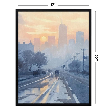Americanflat 17x22 Picture Frame in Black - Thin Border Photo Frame with Polished Plexiglass - Horizontal and Vertical Formats for Wall
