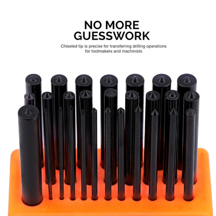 NEIKO 02621A Transfer Punch Set with Premium Heat-Treated Alloy Steel Punches, Hole-Punch Set, Punch Sizes 3/32" to 1/2", 28-Piece Kit