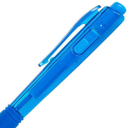 Pentel BK440 Retractable Ballpoint Pen and Ergonomic Triangular Grip Zone Pack of 12 Light Blue