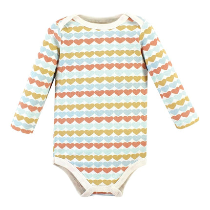 Hudson Baby Unisex Baby Cotton Long-Sleeve Bodysuits, Magical Rainbow 5-Pack, Newborn, Magical Rainbow 5-pack, Newborn