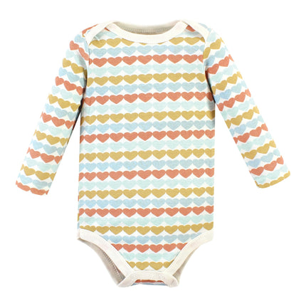 Hudson Baby Unisex Baby Cotton Long-Sleeve Bodysuits, Magical Rainbow 5-Pack, Newborn, Magical Rainbow 5-pack, Newborn