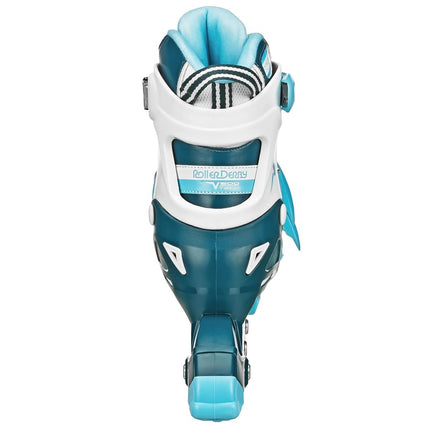 Roller Derby V-Tech 500 Adjustable Performance Inline Skates for Men, Women, Kids, Teens, Large (6-9), White/Blue